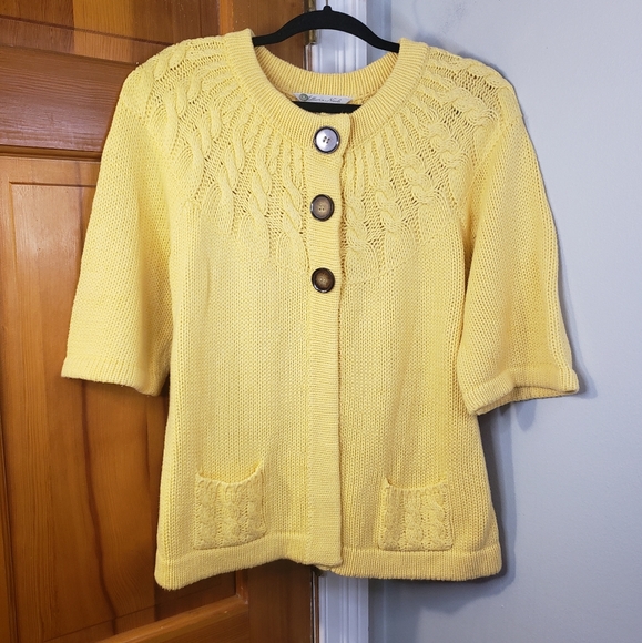 Jillian & Nicole Women's Cable Knit Three Snap Cardigan Sweater - Picture 1 of 8